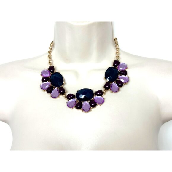 ELEGANT STATEMENT NECKLACE Jewelry Beaded Crystals Wedding Evening Party Holiday - Picture 1 of 2